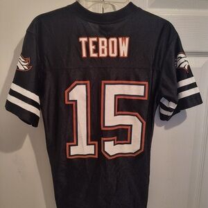 Denver Broncos Legend Tim Tebow Black alternate Home Jersey.